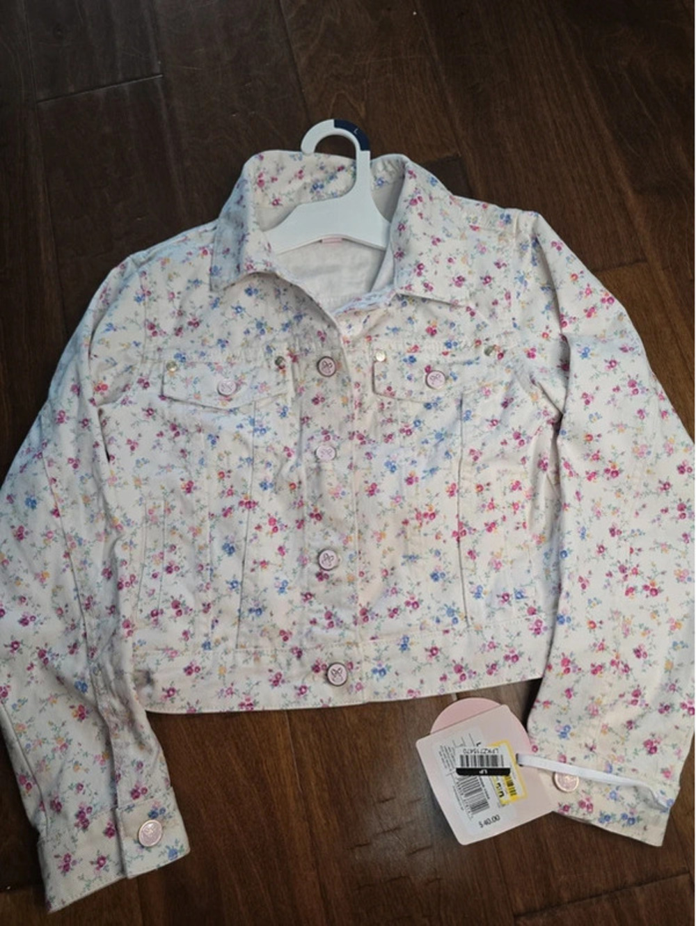 Large brand new love shack, fancy denim jacket. Item 241G2